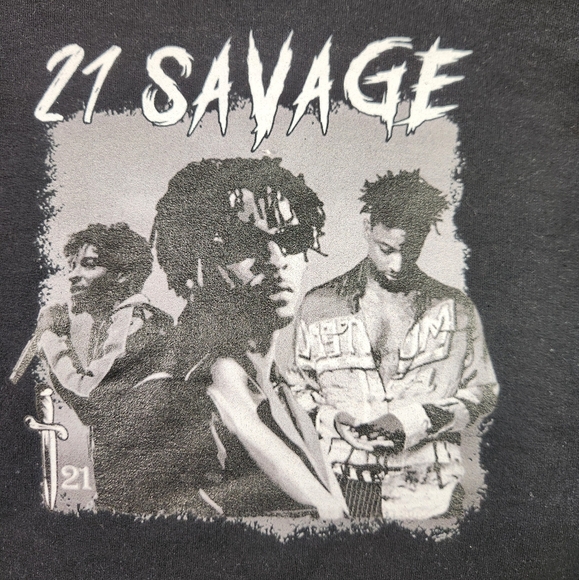 NWOT Men's 21 Savage Graphic Hoodie - Picture 2 of 4